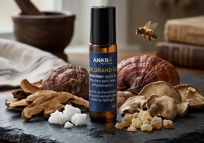 Lavender oil bottle with dried flowers for aromatherapy