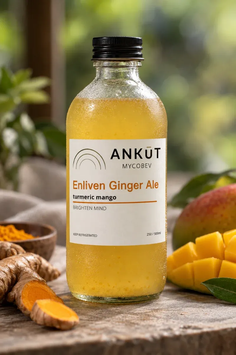 Mango citrus cocktail with lime garnish